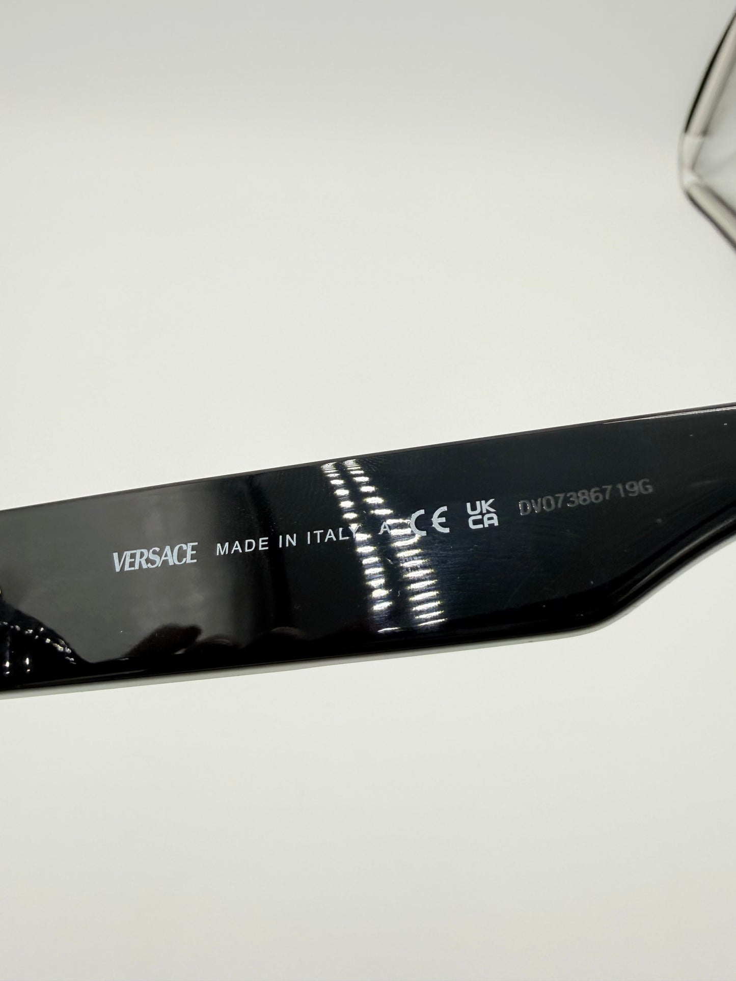 Sunglasses Luxury Designer By Versace In Black & Gold, Size: