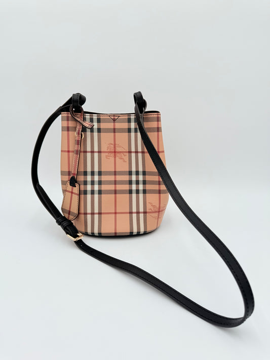 Crossbody Luxury Designer By Burberry In Plaid Pattern, Size:Small