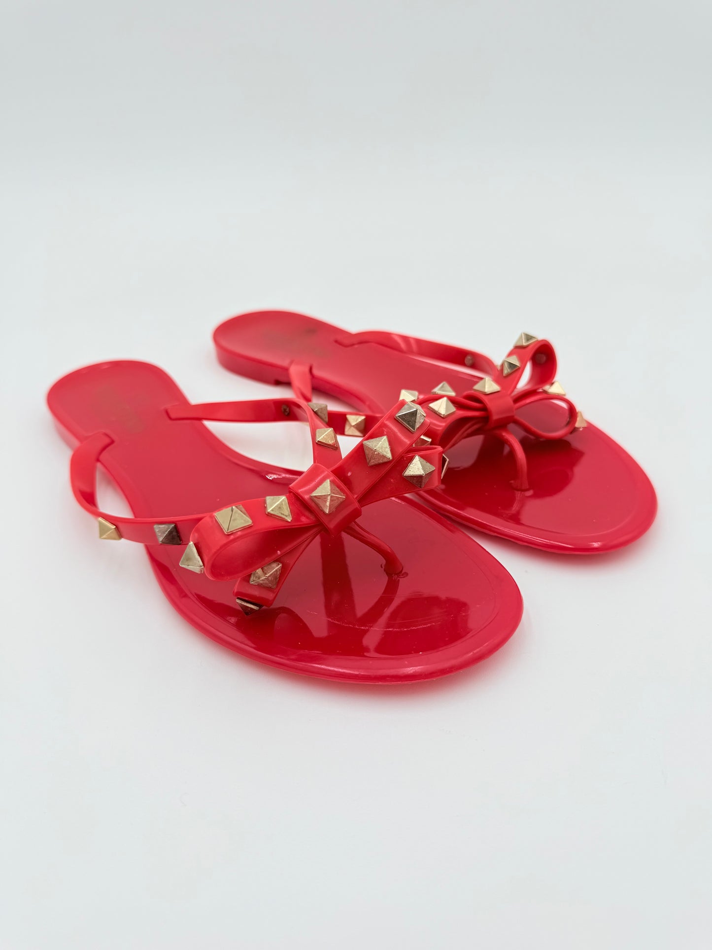 Sandals Luxury Designer By Valentino-Garavani In Red, Size:8.5