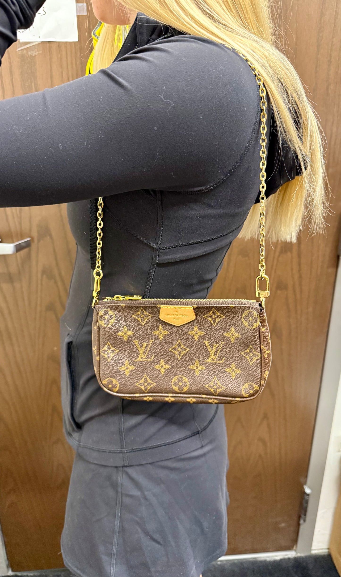 Crossbody Luxury Designer By Louis Vuitton In Brown & Pink, Size:Medium