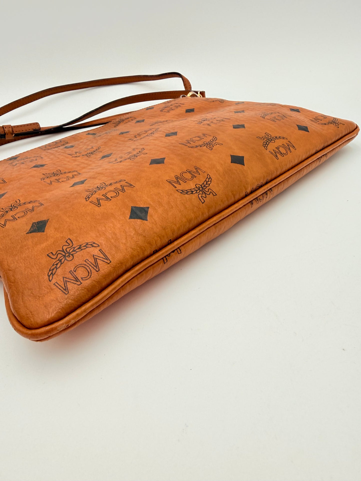Crossbody Luxury Designer By Mcm In Tan, Size:Medium