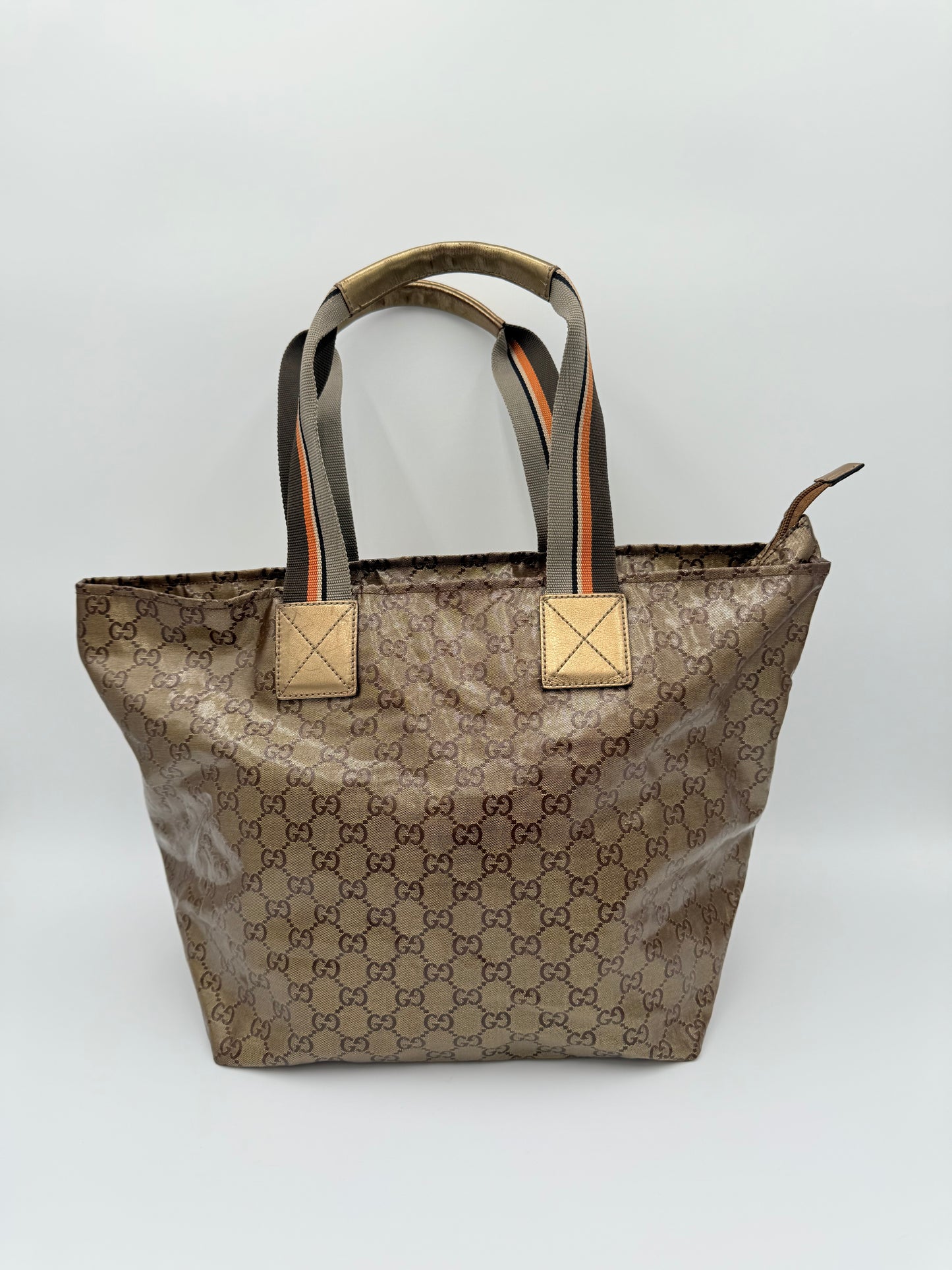 Tote Luxury Designer By Gucci In Gold, Size:Large