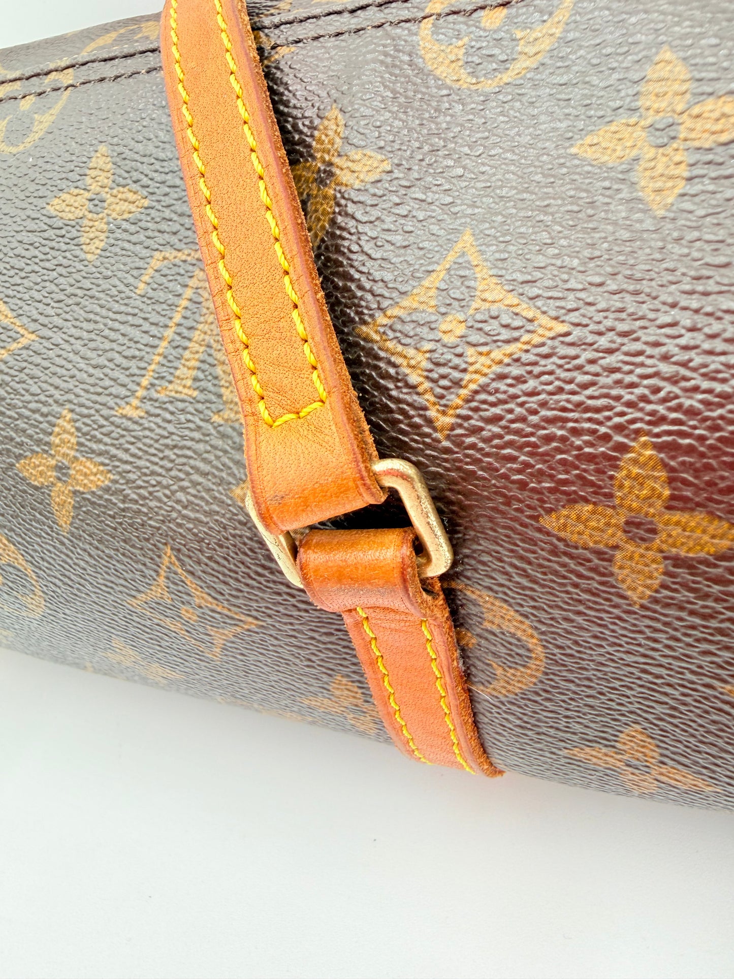 Handbag Luxury Designer By Louis Vuitton In Brown & Gold, Size:Medium