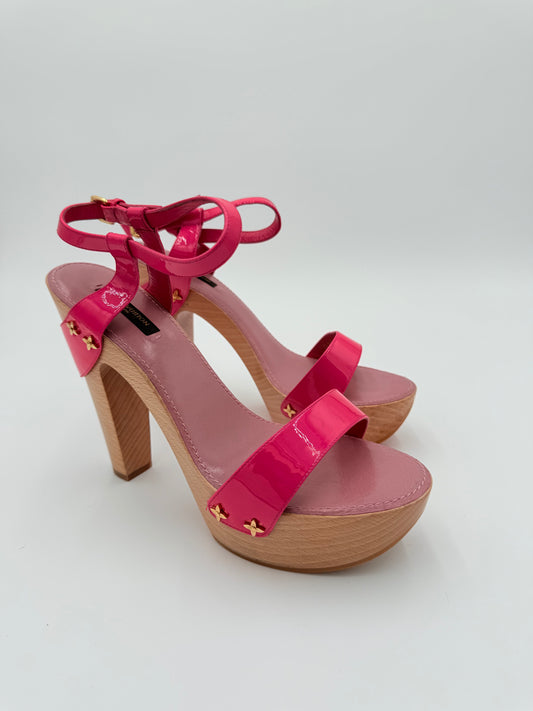 Shoes Luxury Designer By Louis Vuitton In Pink, Size:8