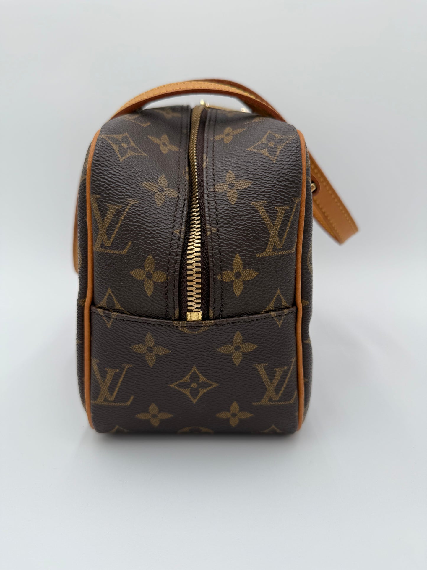 Handbag Luxury Designer By Louis Vuitton In Brown, Size:Medium