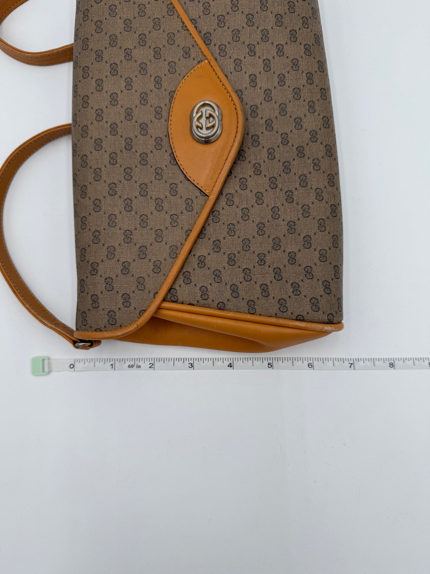 Crossbody Luxury Designer By Gucci In Brown & Tan, Size:Medium