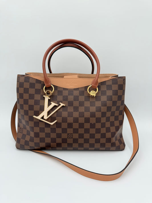 Handbag Luxury Designer By Louis Vuitton In Brown, Size:Medium