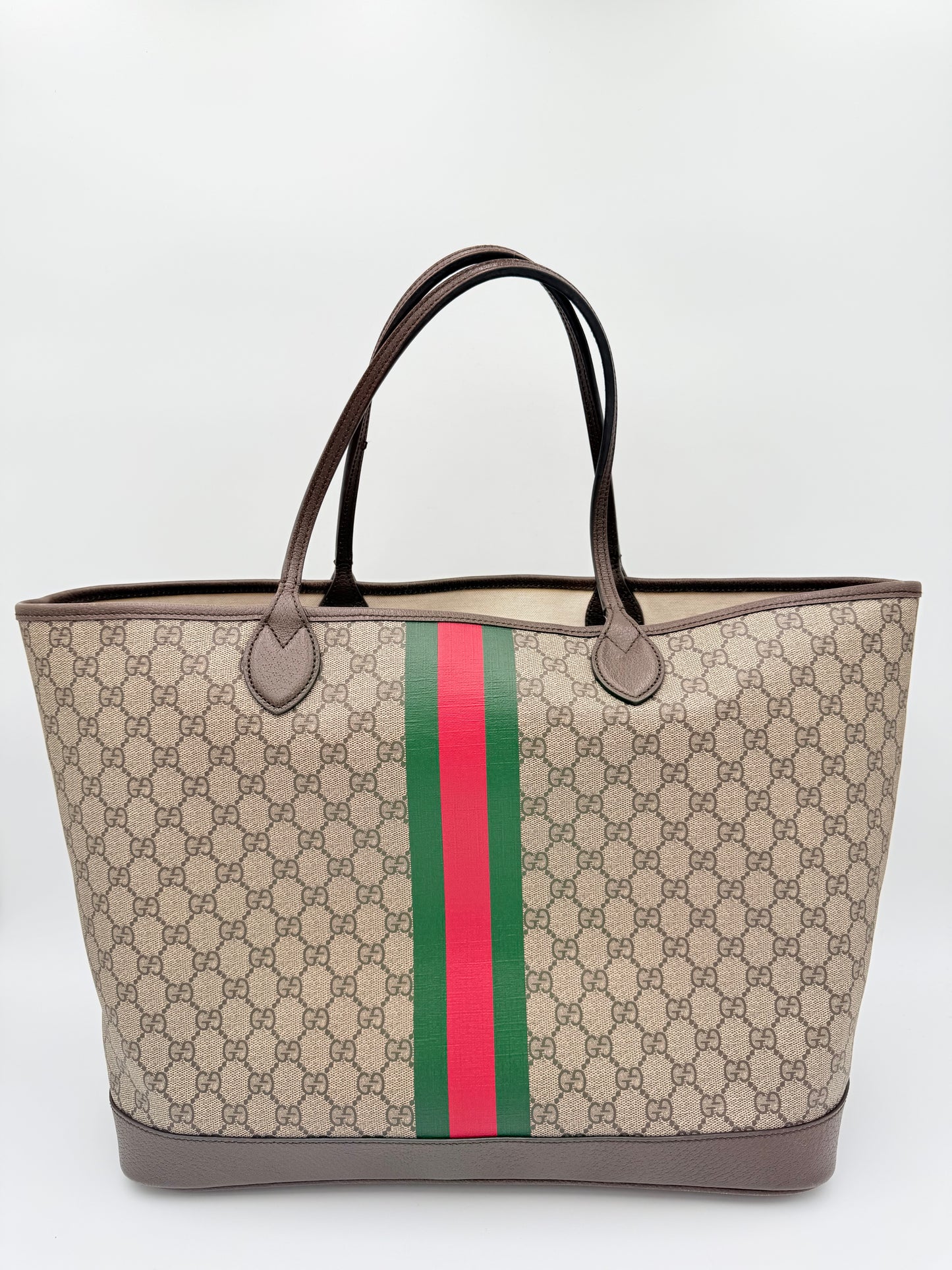 Handbag Luxury Designer By Gucci In Beige, Size:Large
