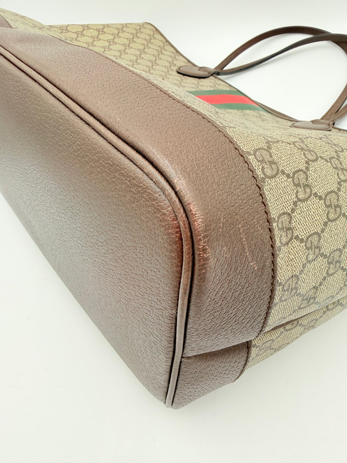 Handbag Luxury Designer By Gucci In Beige, Size:Large