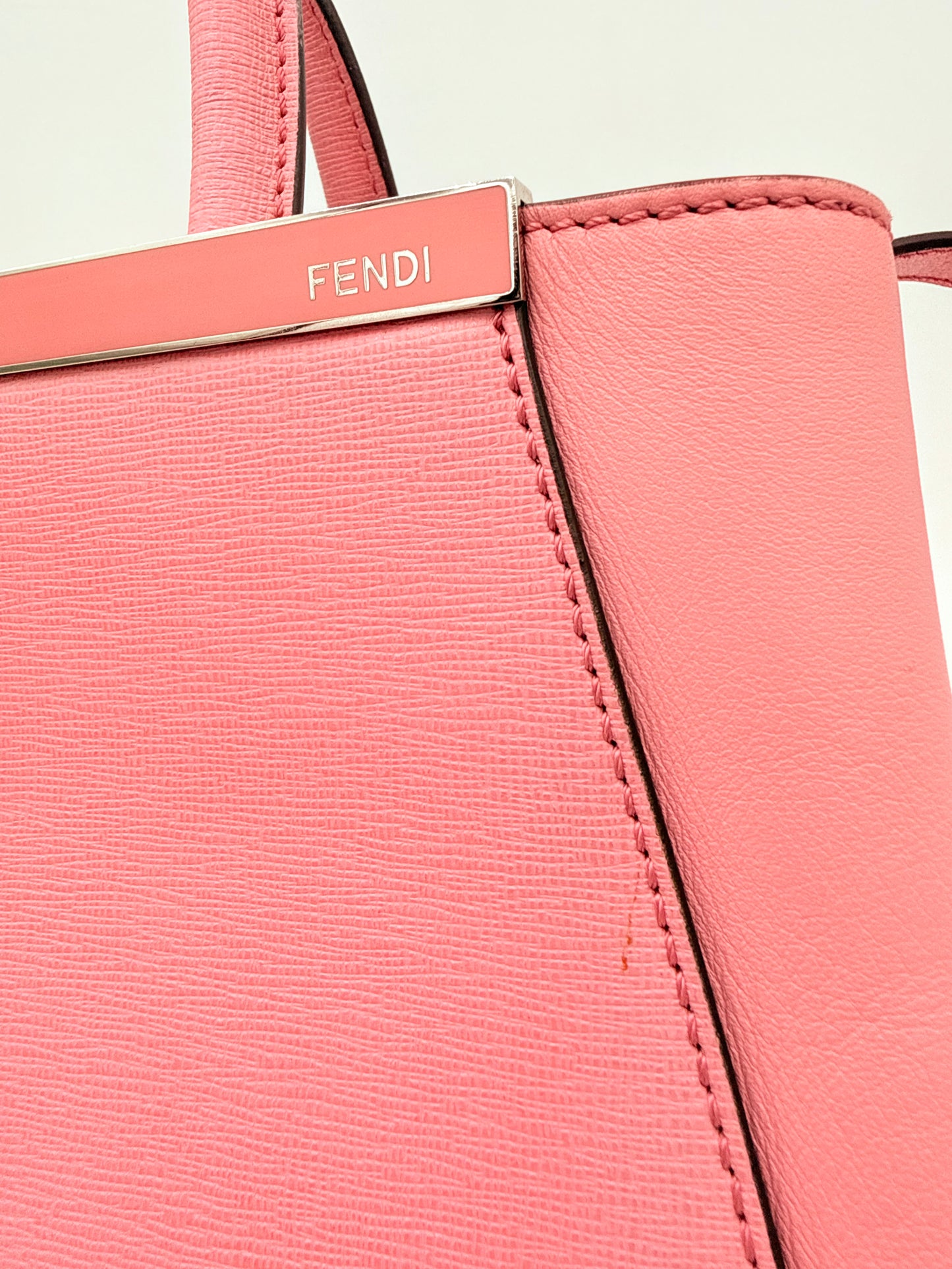 Handbag Luxury Designer By Fendi In Pink, Size:Medium