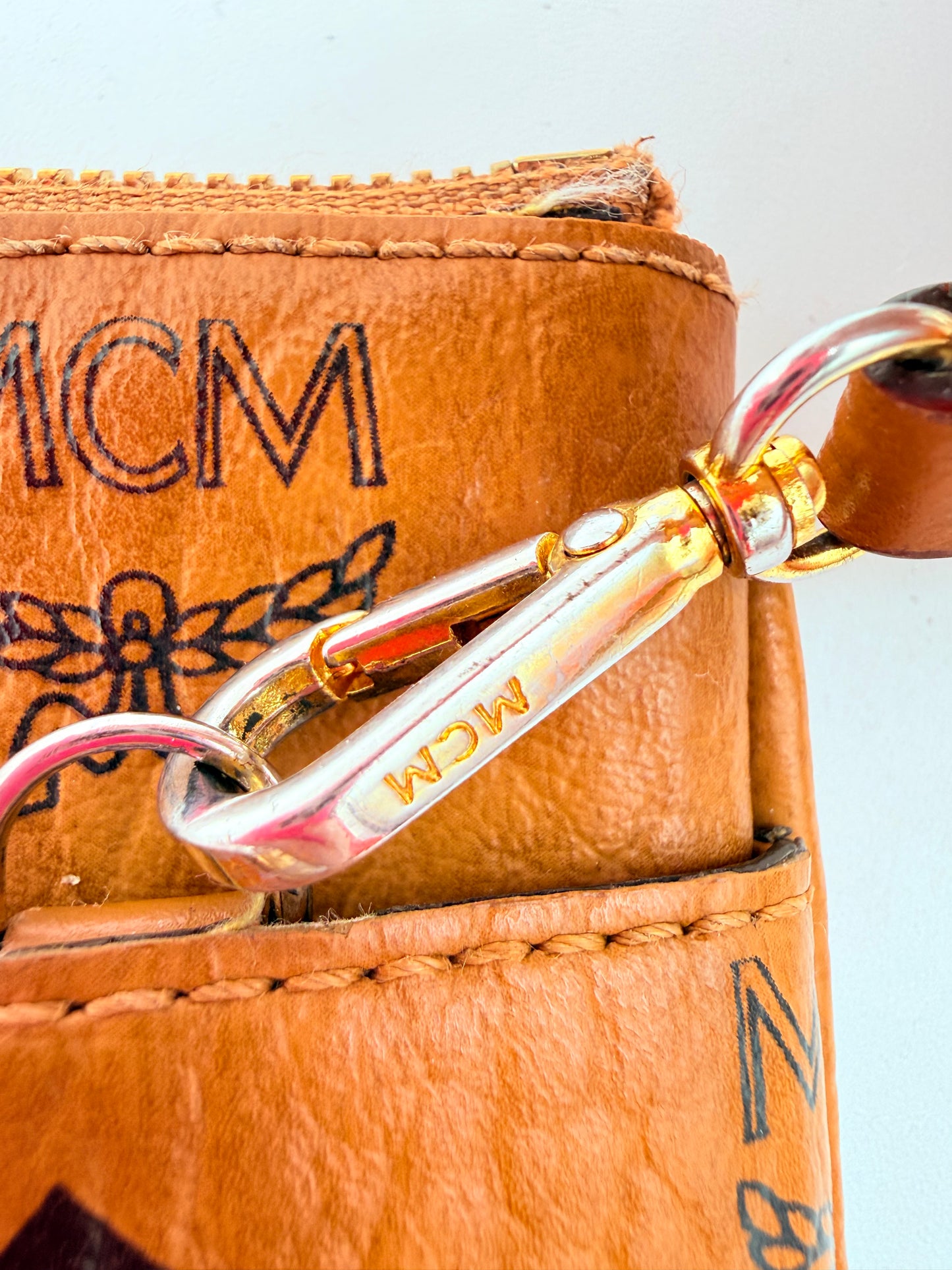 Crossbody Luxury Designer By Mcm In Tan, Size:Medium
