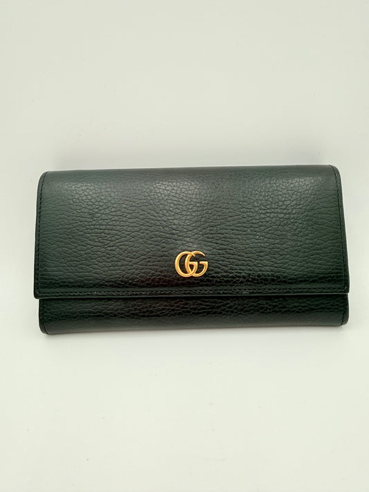 Crossbody Luxury Designer By Gucci In Black & Gold, Size:Medium