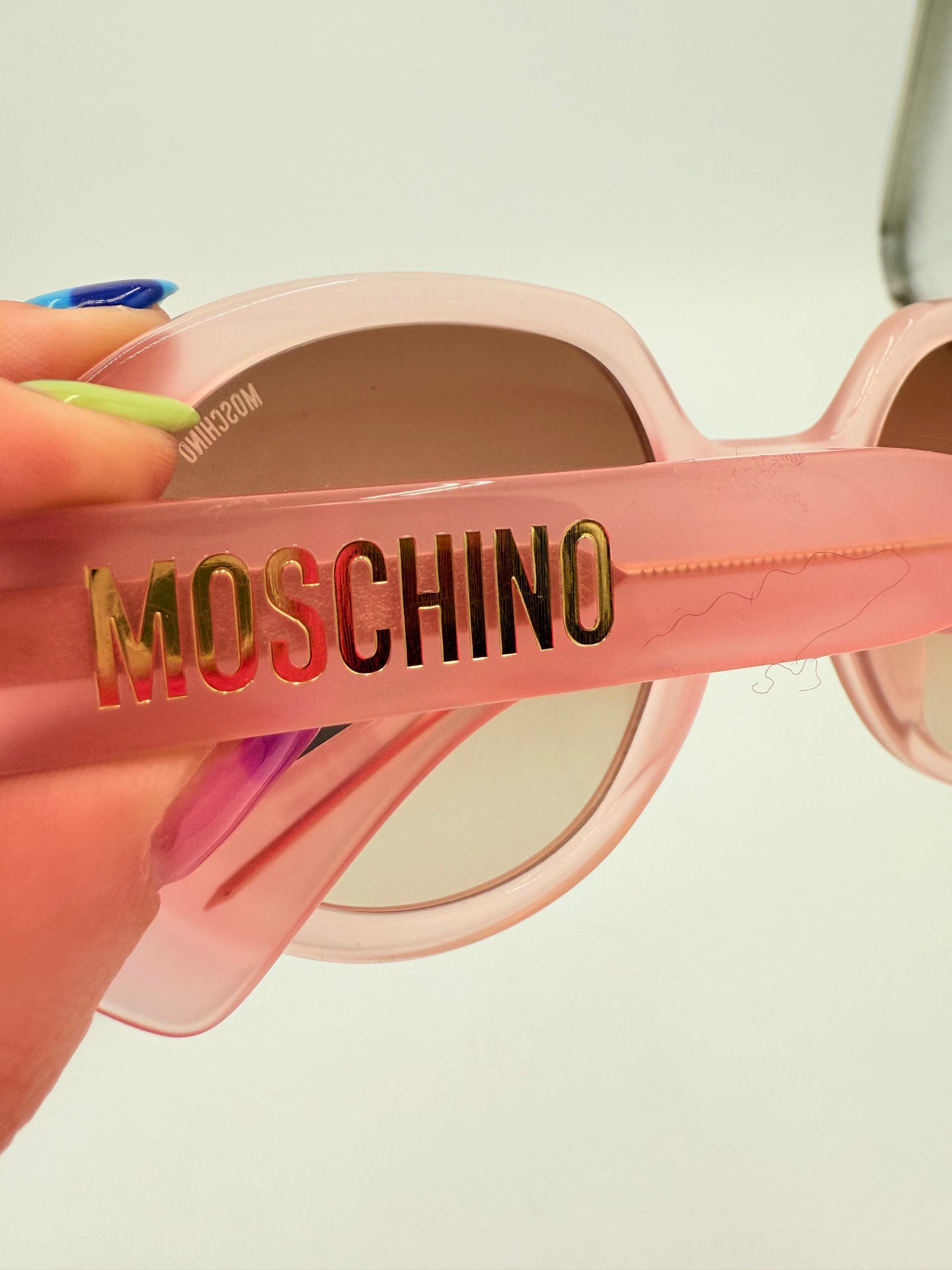 Sunglasses Luxury Designer By Moschino In Pink