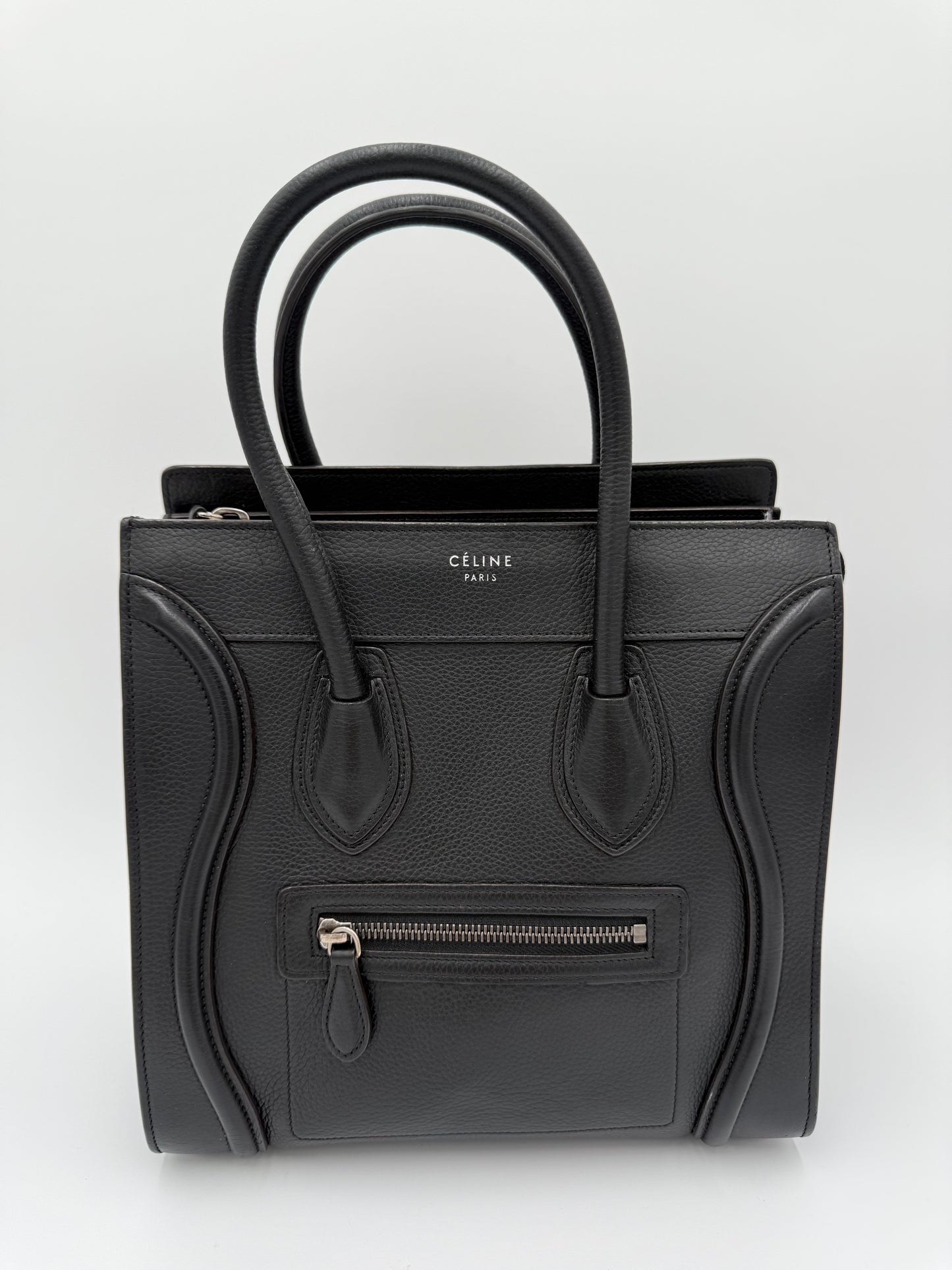 Handbag Luxury Designer By Celine In Black, Size:Medium