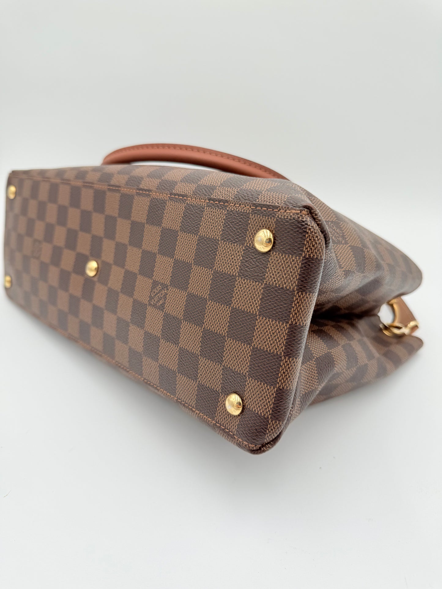 Handbag Luxury Designer By Louis Vuitton In Brown, Size:Medium