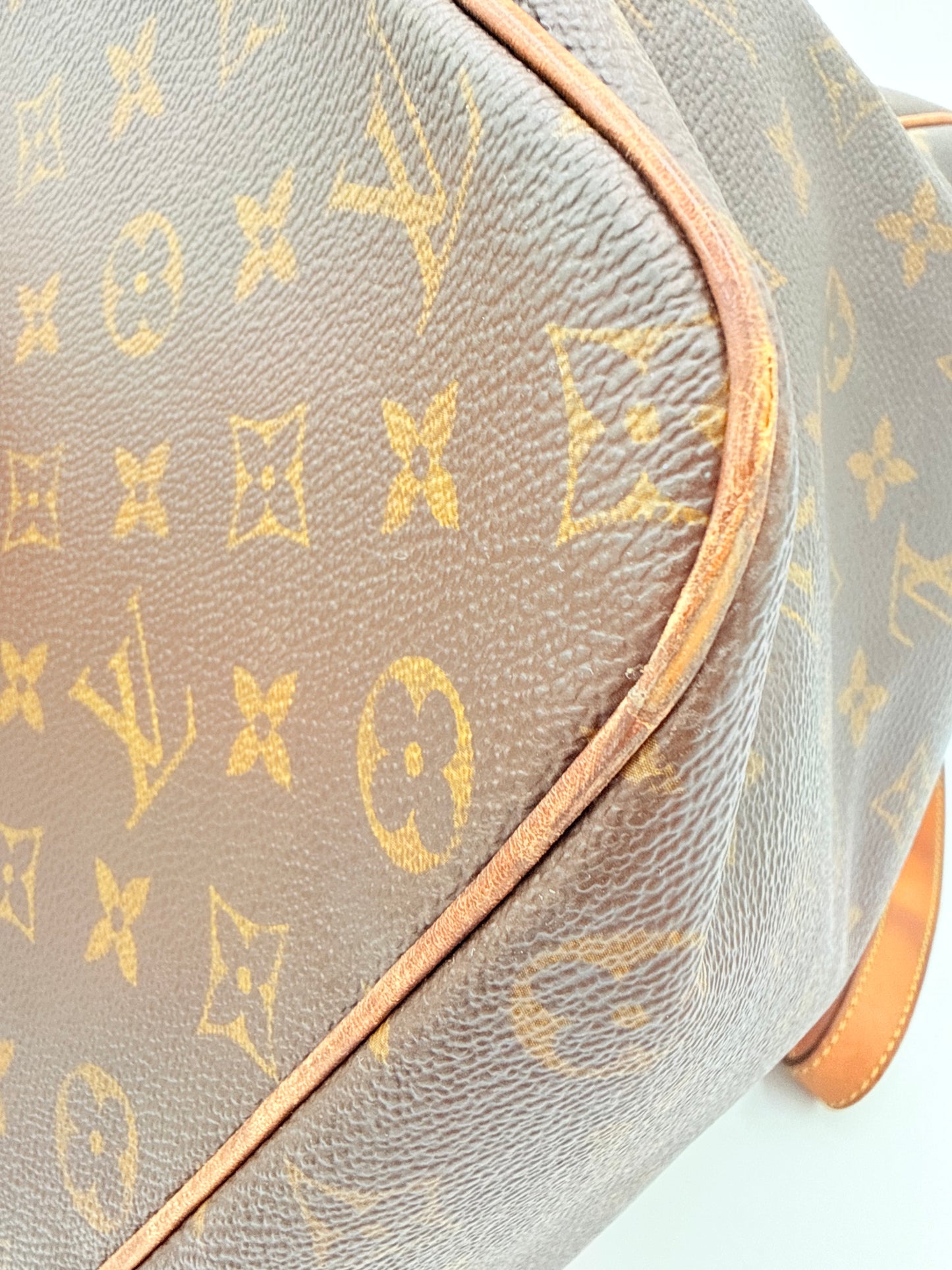 Tote Luxury Designer By Louis Vuitton In Brown & Tan, Size:Medium