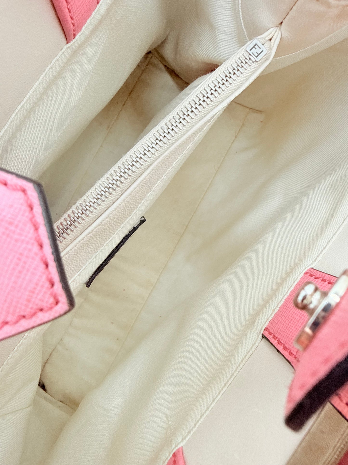 Handbag Luxury Designer By Fendi In Pink, Size:Medium