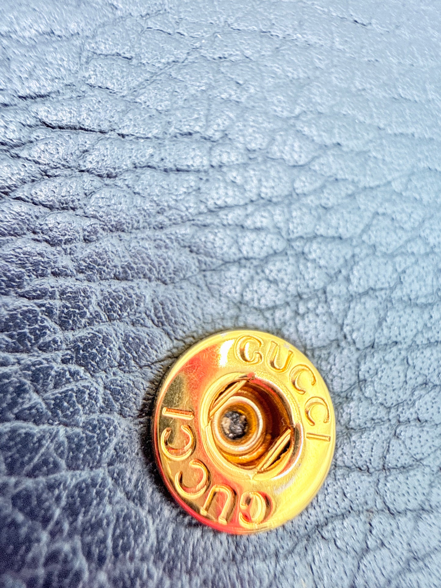 Crossbody Luxury Designer By Gucci In Black & Gold, Size:Medium