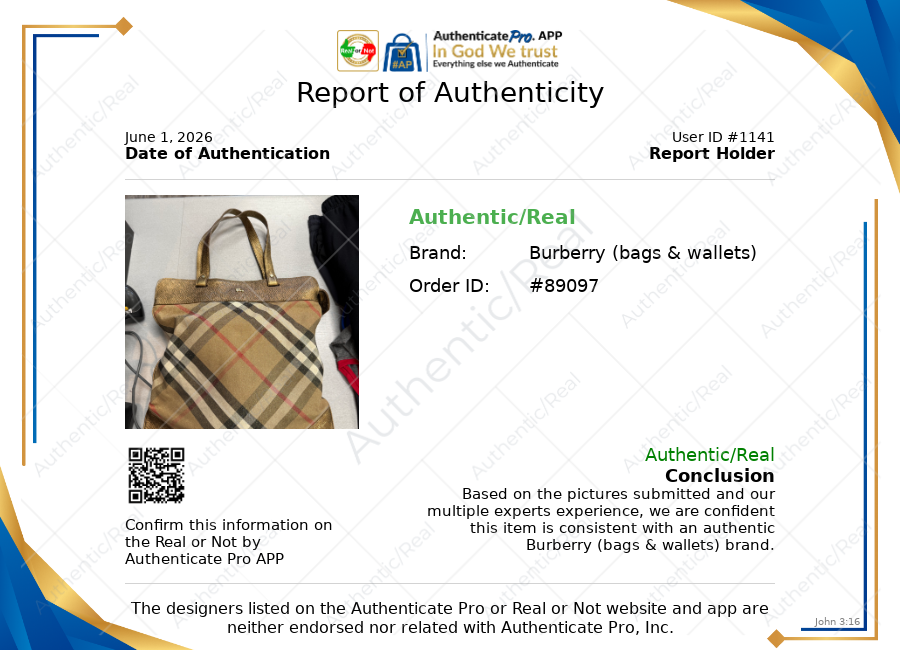 Handbag Luxury Designer By Burberry In Plaid Pattern, Size:Medium