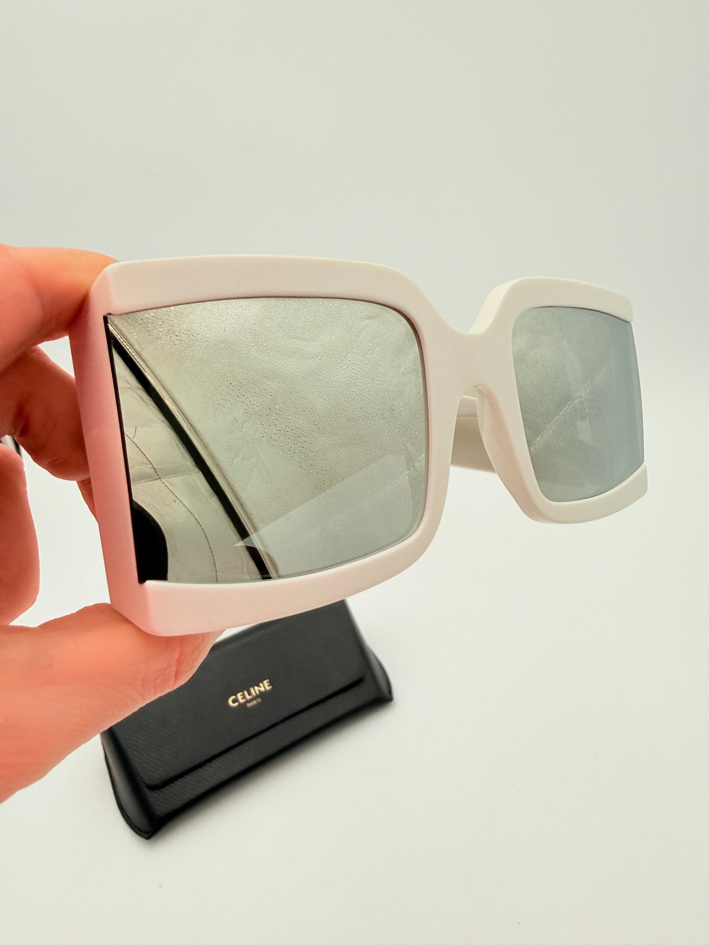 Sunglasses Luxury Designer By Celine In Cream