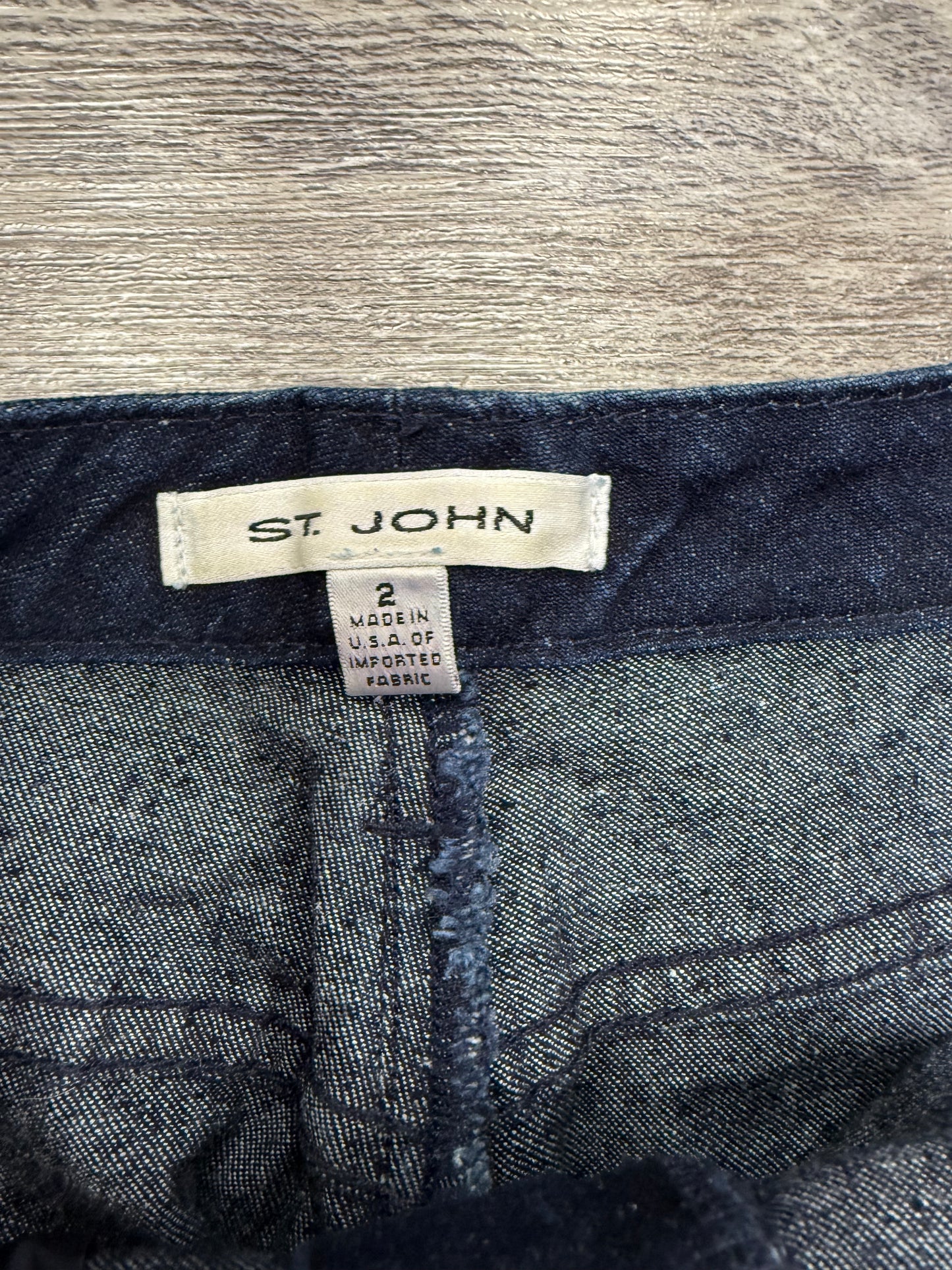 Jeans Luxury Designer By St John Collection In Blue Denim, Size:2