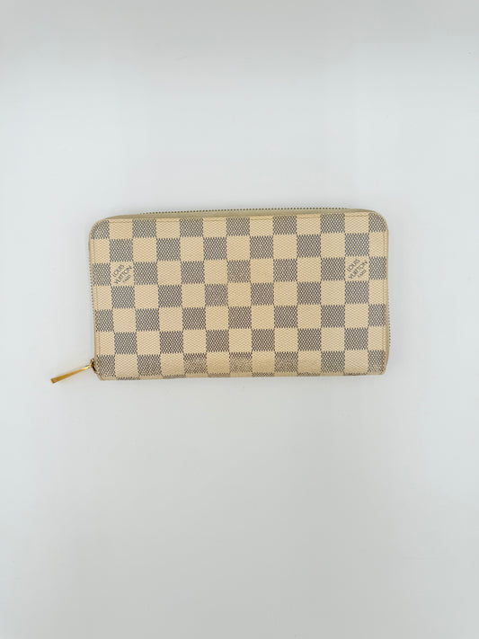 Wallet Luxury Designer By Louis Vuitton In Blue & Cream, Size:Large