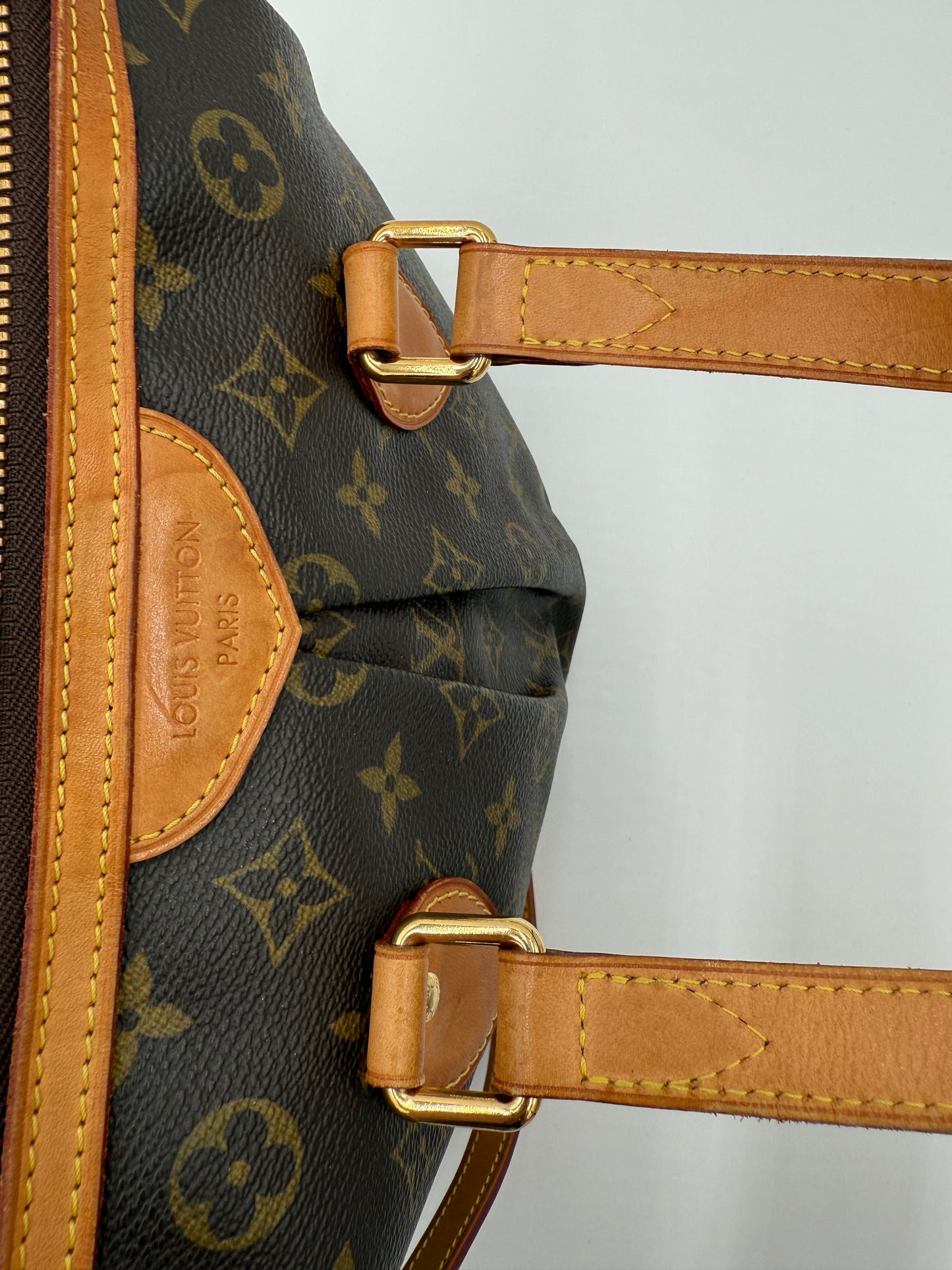 Handbag Luxury Designer By Louis Vuitton In Brown, Size:Medium