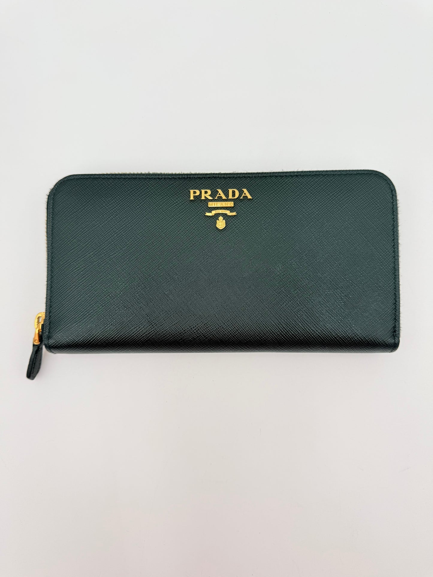 Wallet Luxury Designer By Prada In Black, Size:Medium