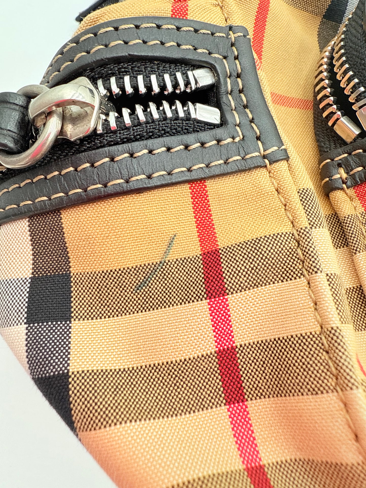 Backpack Luxury Designer By Burberry In Plaid Pattern, Size:Small