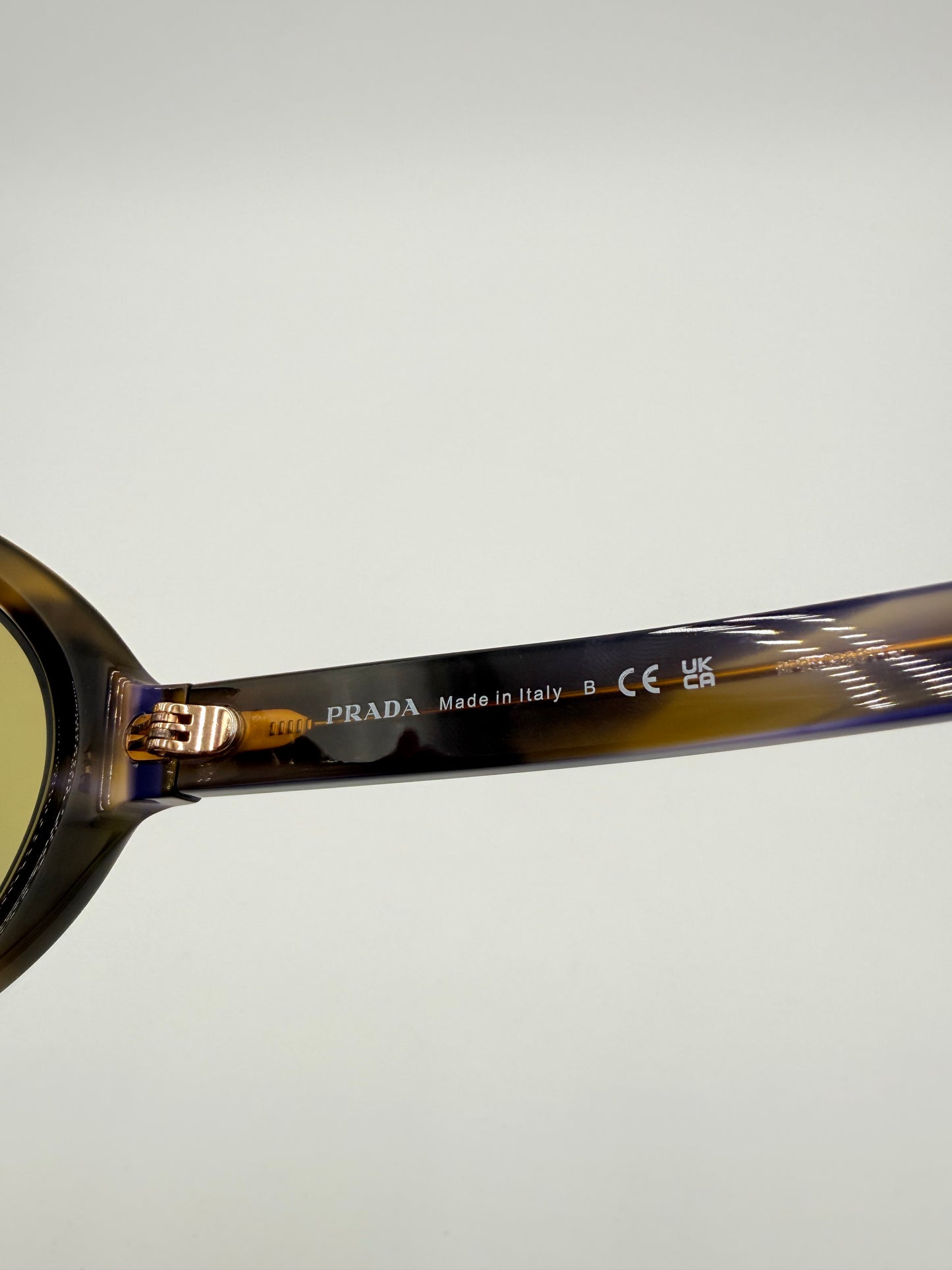Sunglasses Luxury Designer By Prada In Purple & Tan, Size: