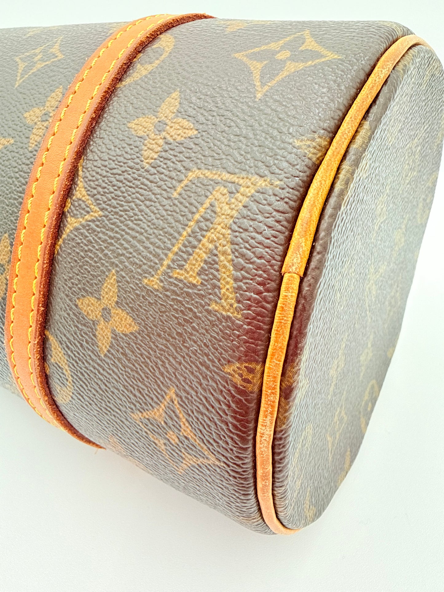 Handbag Luxury Designer By Louis Vuitton In Brown & Gold, Size:Medium