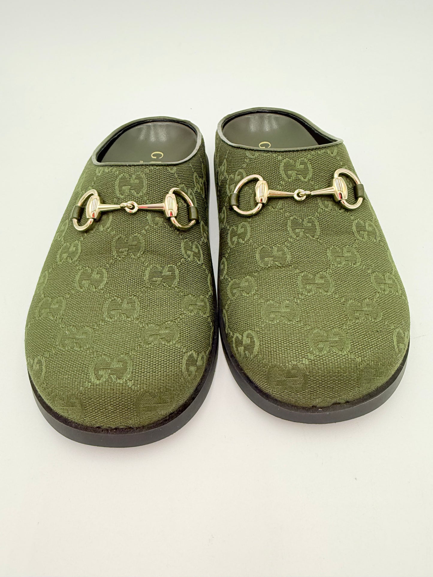 Shoes Luxury Designer By Gucci In Green, Size:6.5