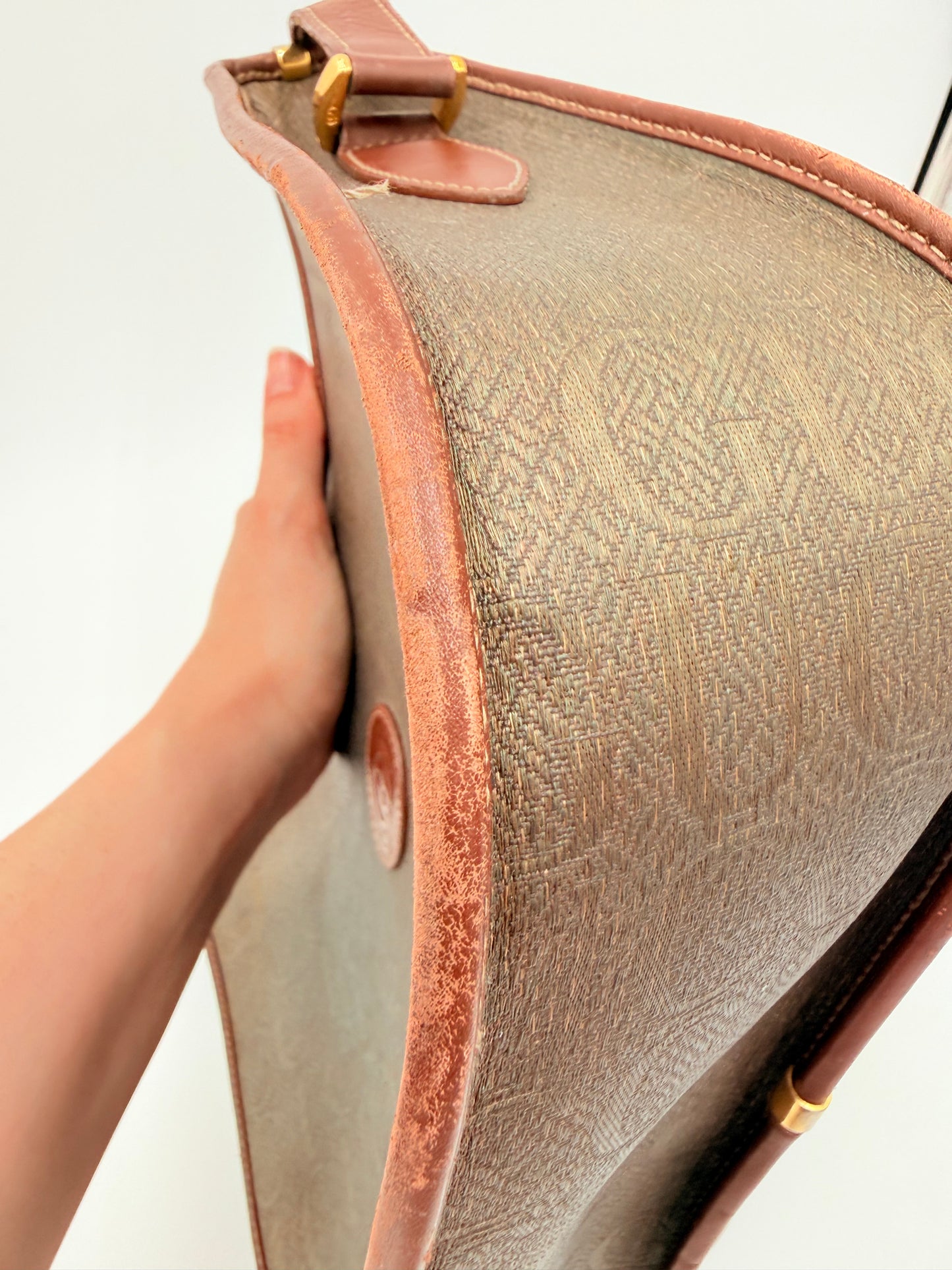 Crossbody Luxury Designer By Gucci In Brown & Green, Size:Medium