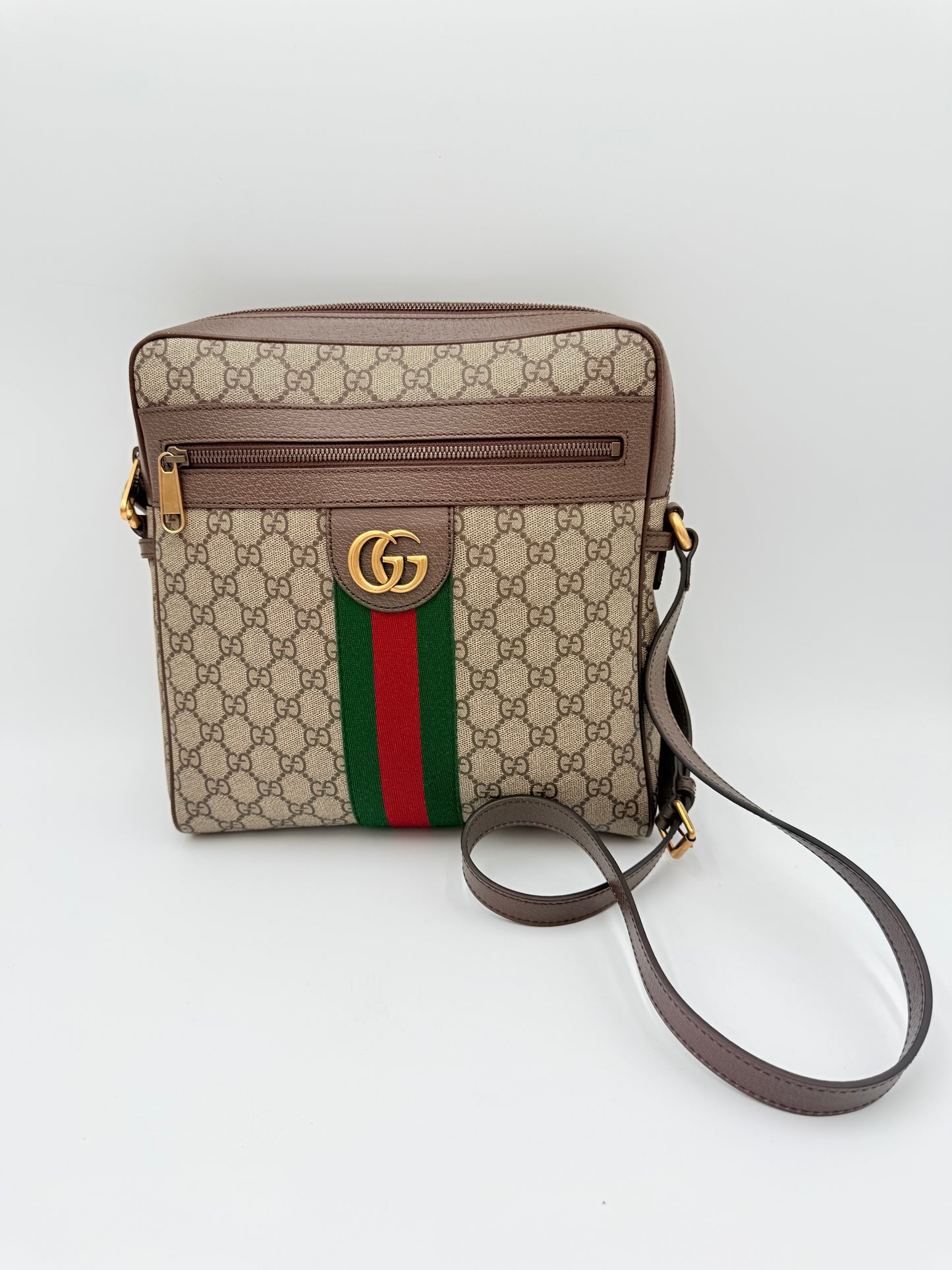 Crossbody Luxury Designer By Gucci In Tan, Size:Large