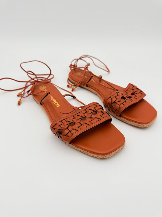 Sandals Designer By Tory Burch In Tan, Size:8.5
