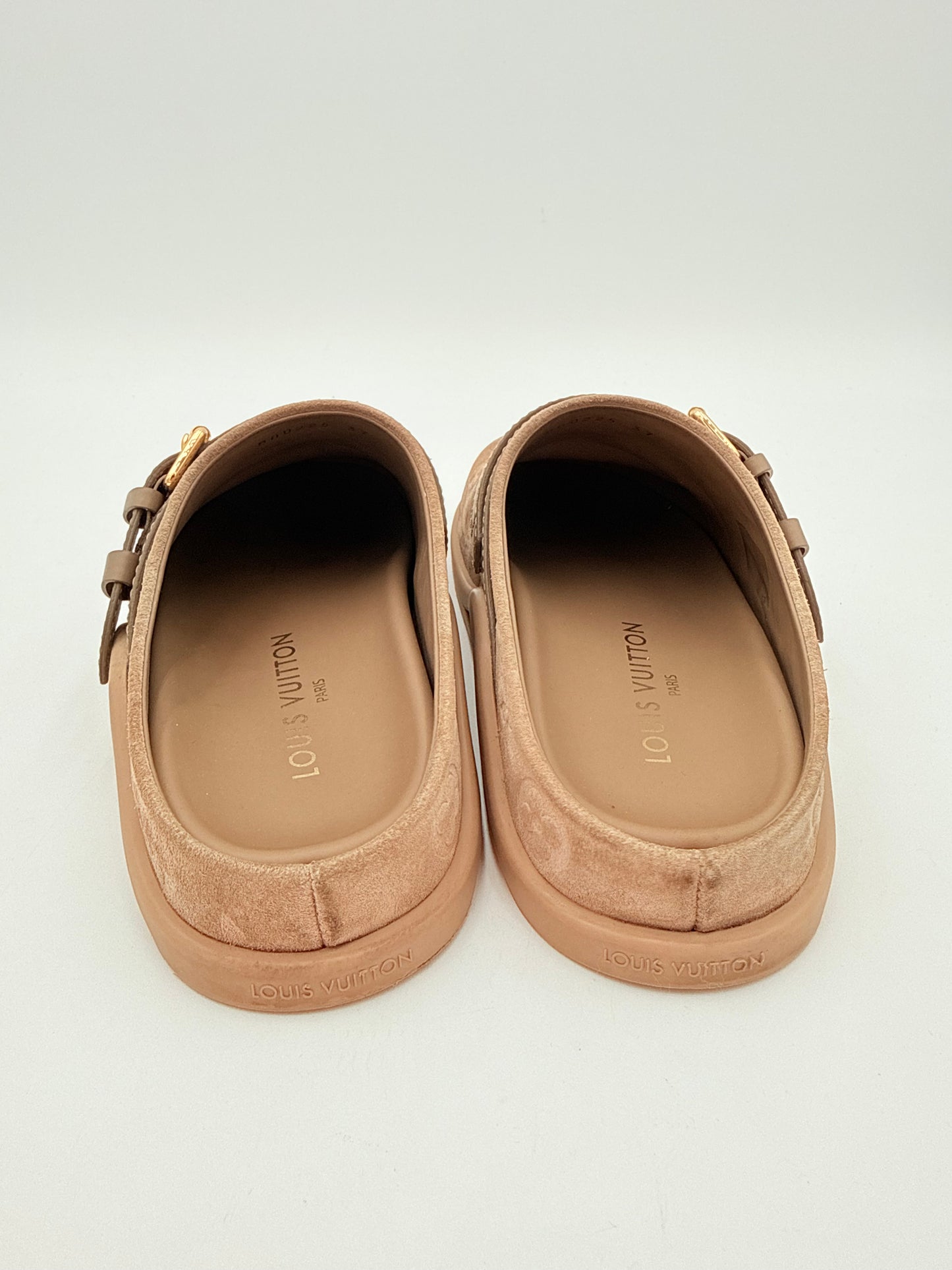 Shoes Luxury Designer By Louis Vuitton In Beige, Size:6.5