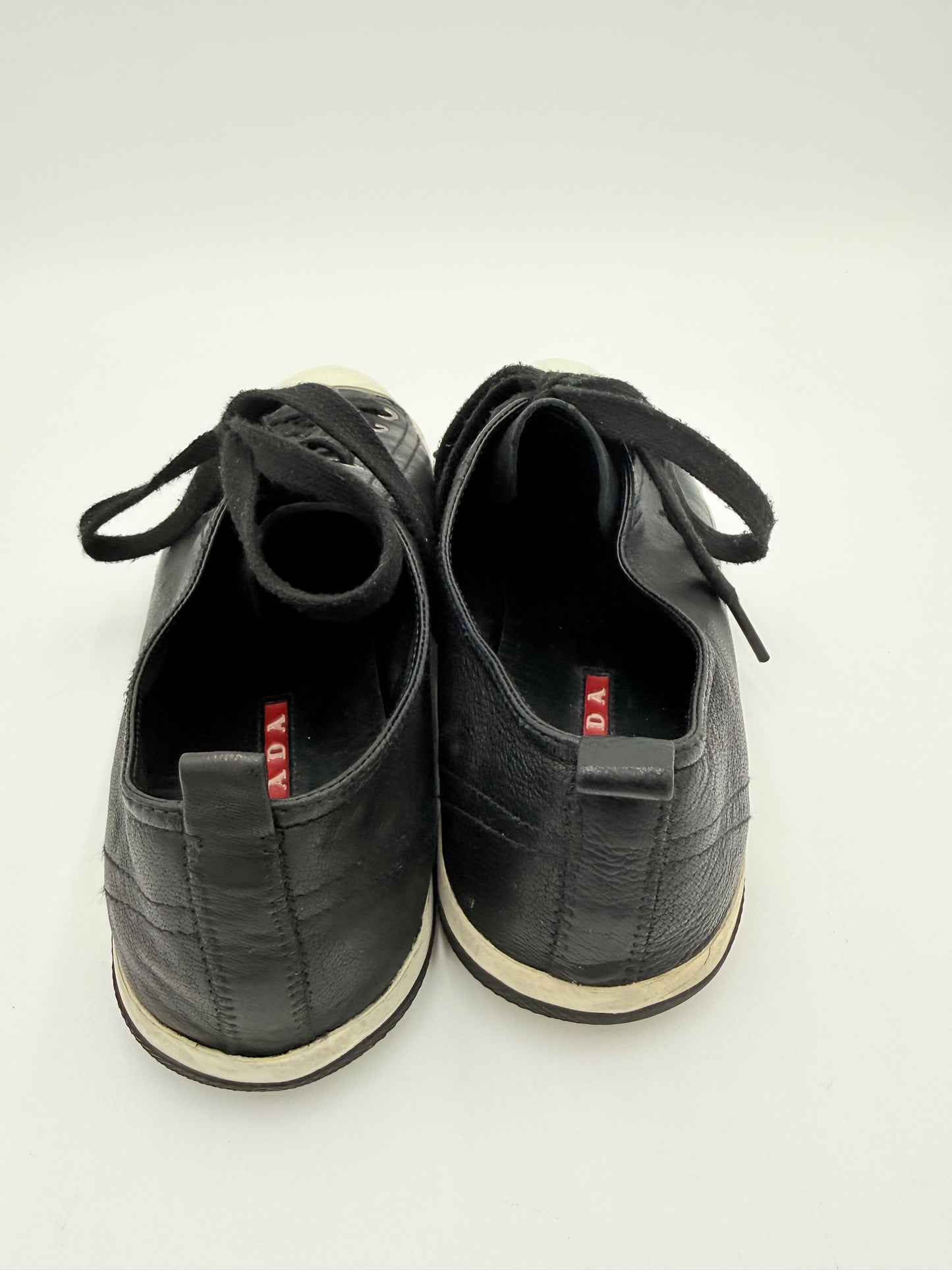 Shoes Luxury Designer By Prada In Black, Size:10