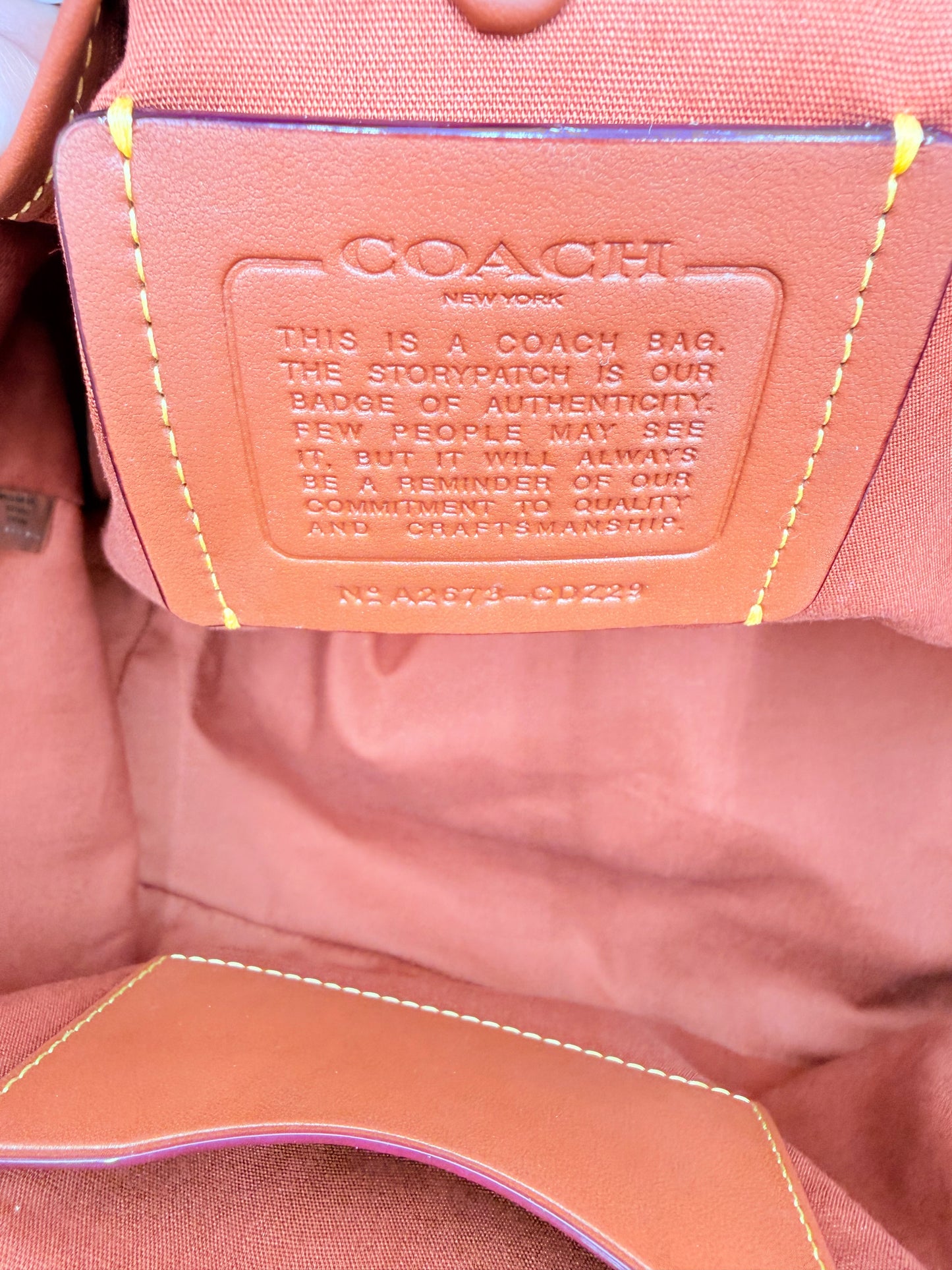 Handbag Designer By Coach, Size: Medium