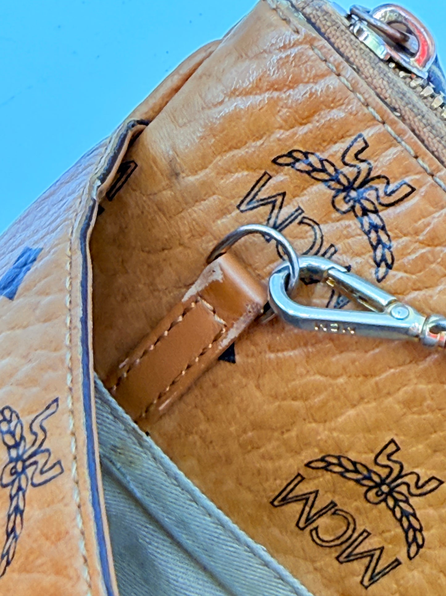 Crossbody Luxury Designer By Mcm In Tan, Size:Medium