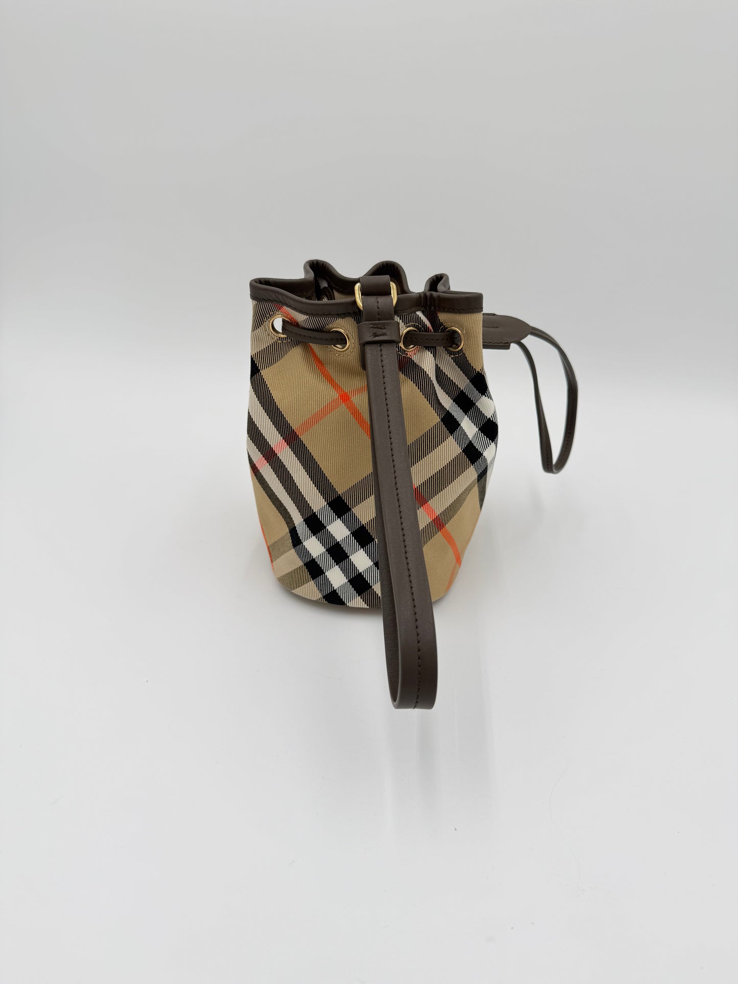 Handbag Luxury Designer By Burberry In Plaid Pattern, Size:Small