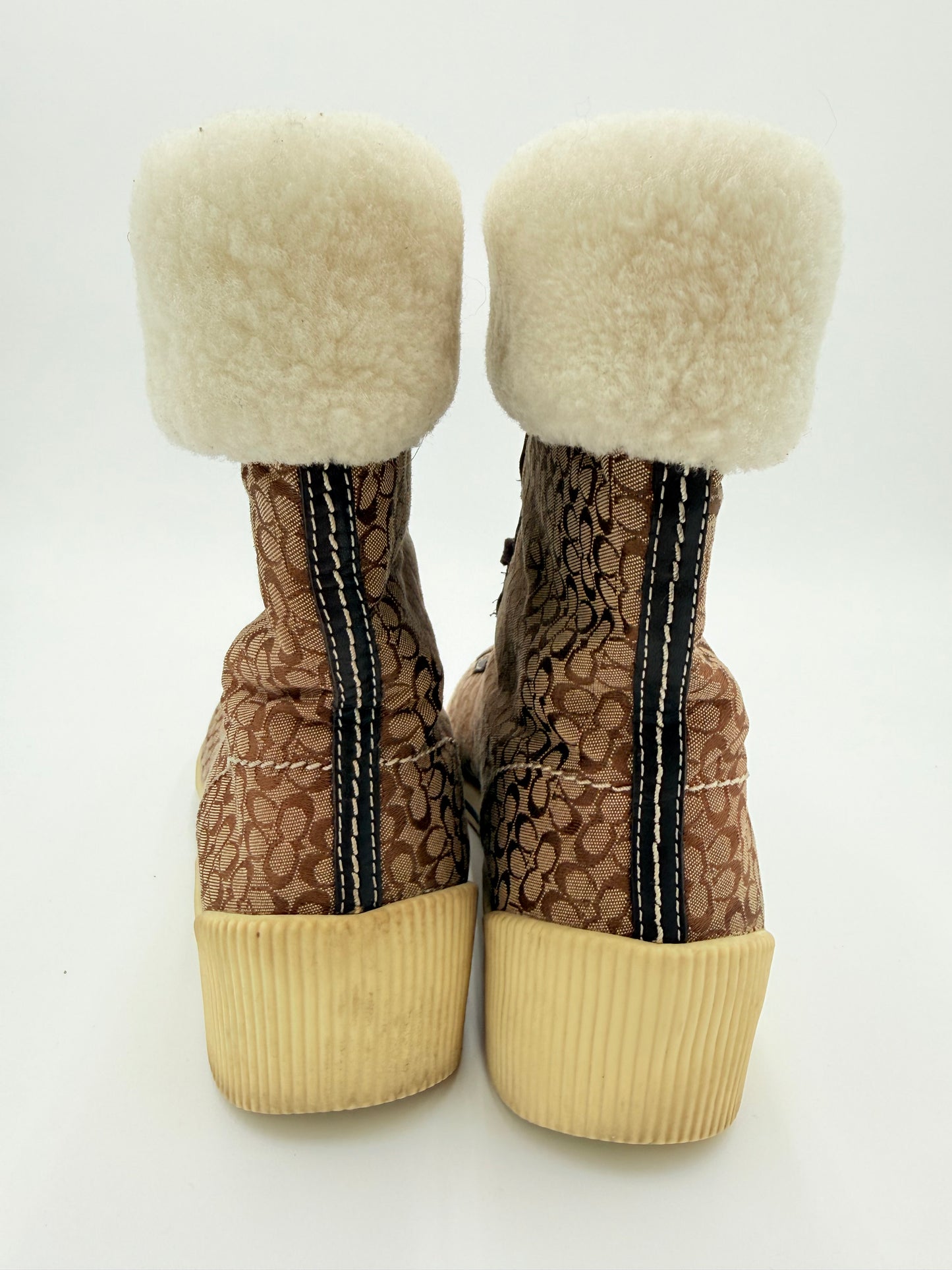 Boots Designer By Coach In Multi, Size:9.5