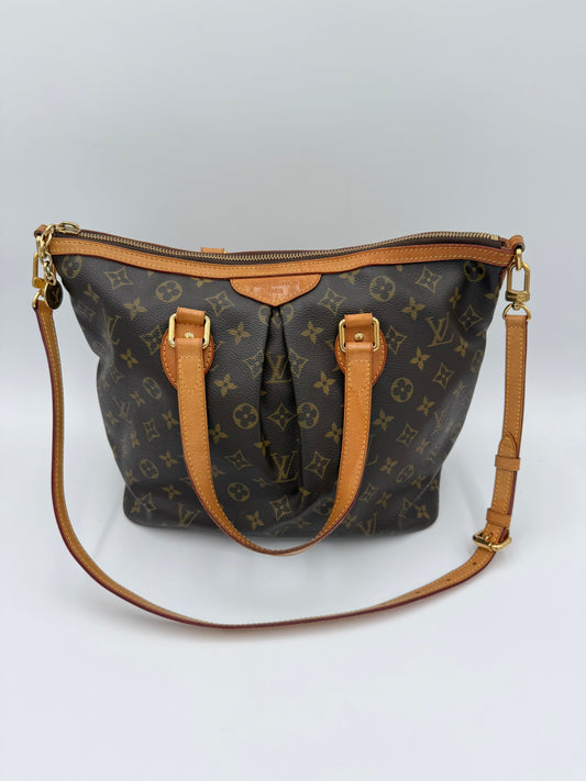 Handbag Luxury Designer By Louis Vuitton In Brown, Size:Medium