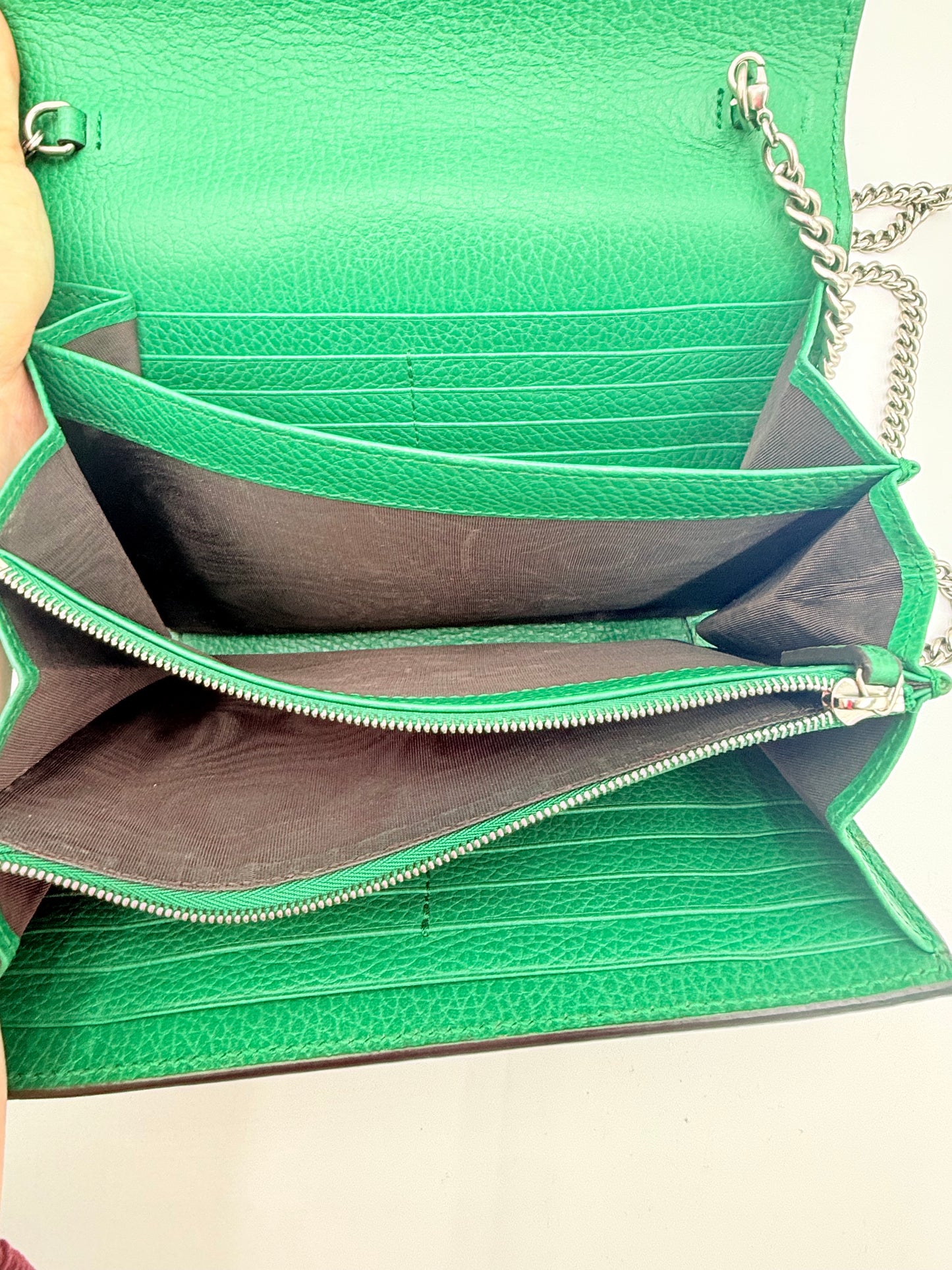 Crossbody Luxury Designer By Gucci In Green, Size:Medium