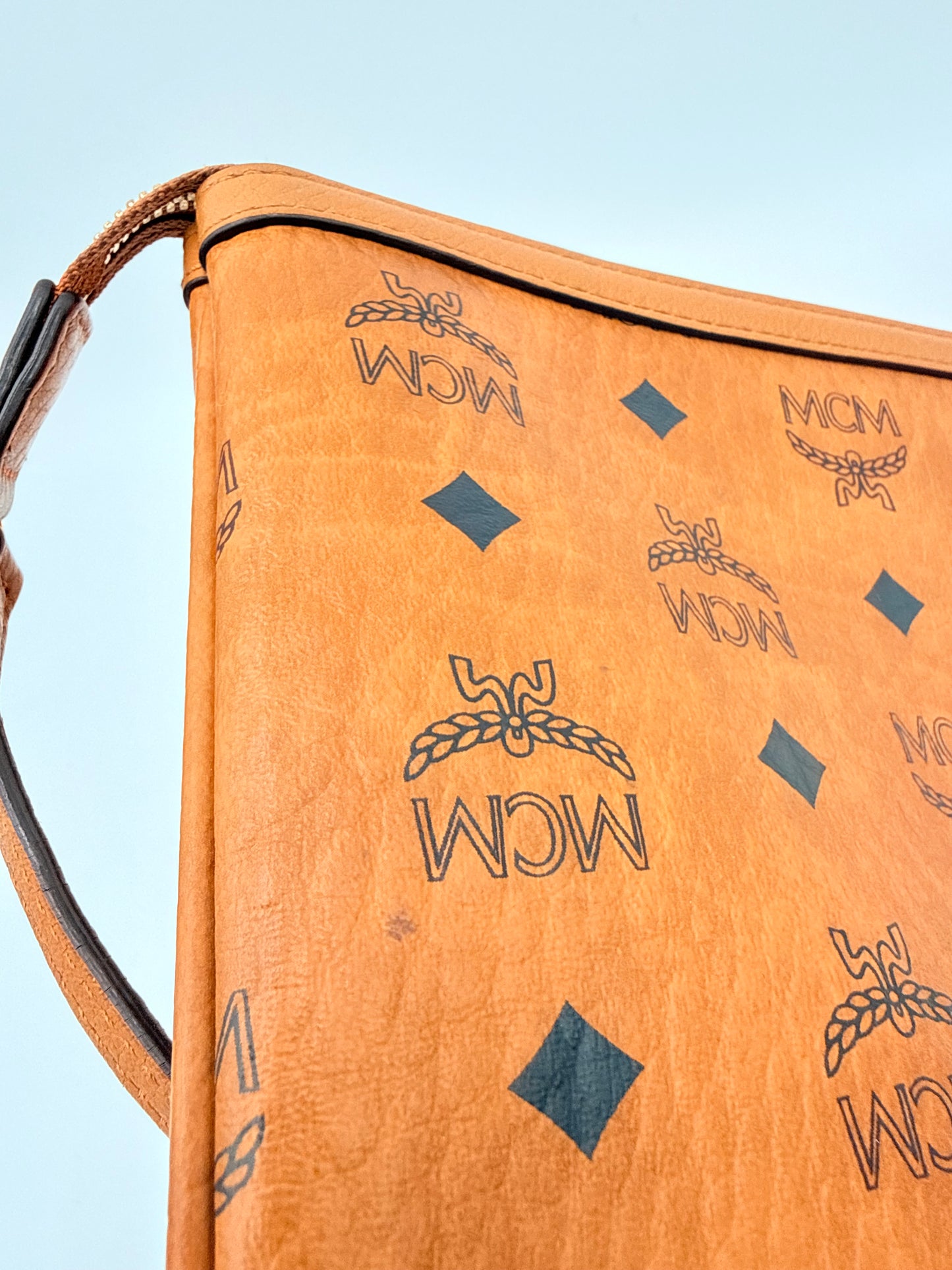 Wristlet Luxury Designer By Mcm In Brown, Size:Medium