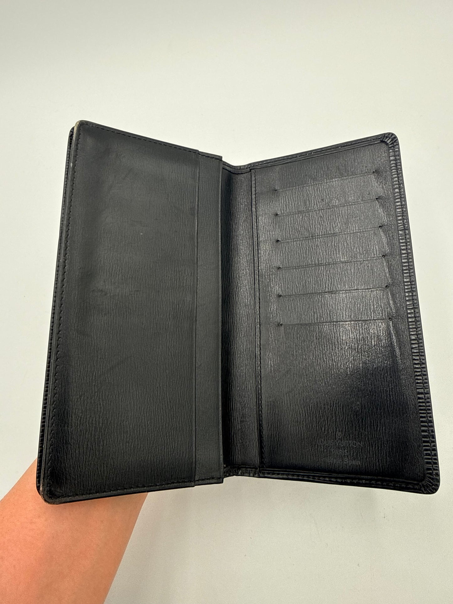 Wallet Luxury Designer By Louis Vuitton In Black, Size:Medium