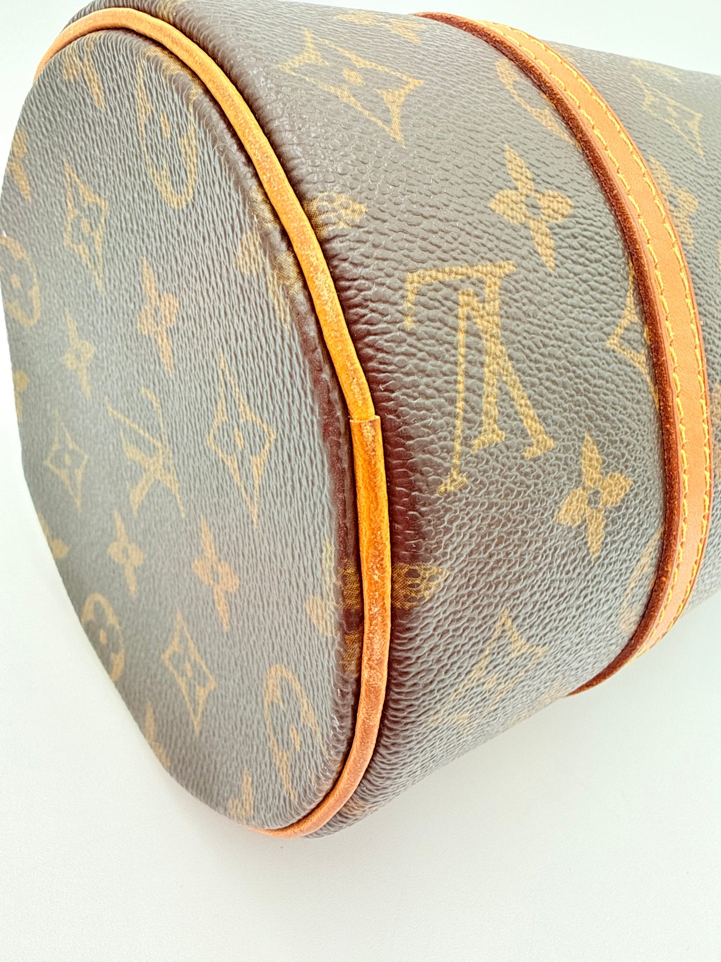 Handbag Luxury Designer By Louis Vuitton In Brown & Gold, Size:Medium