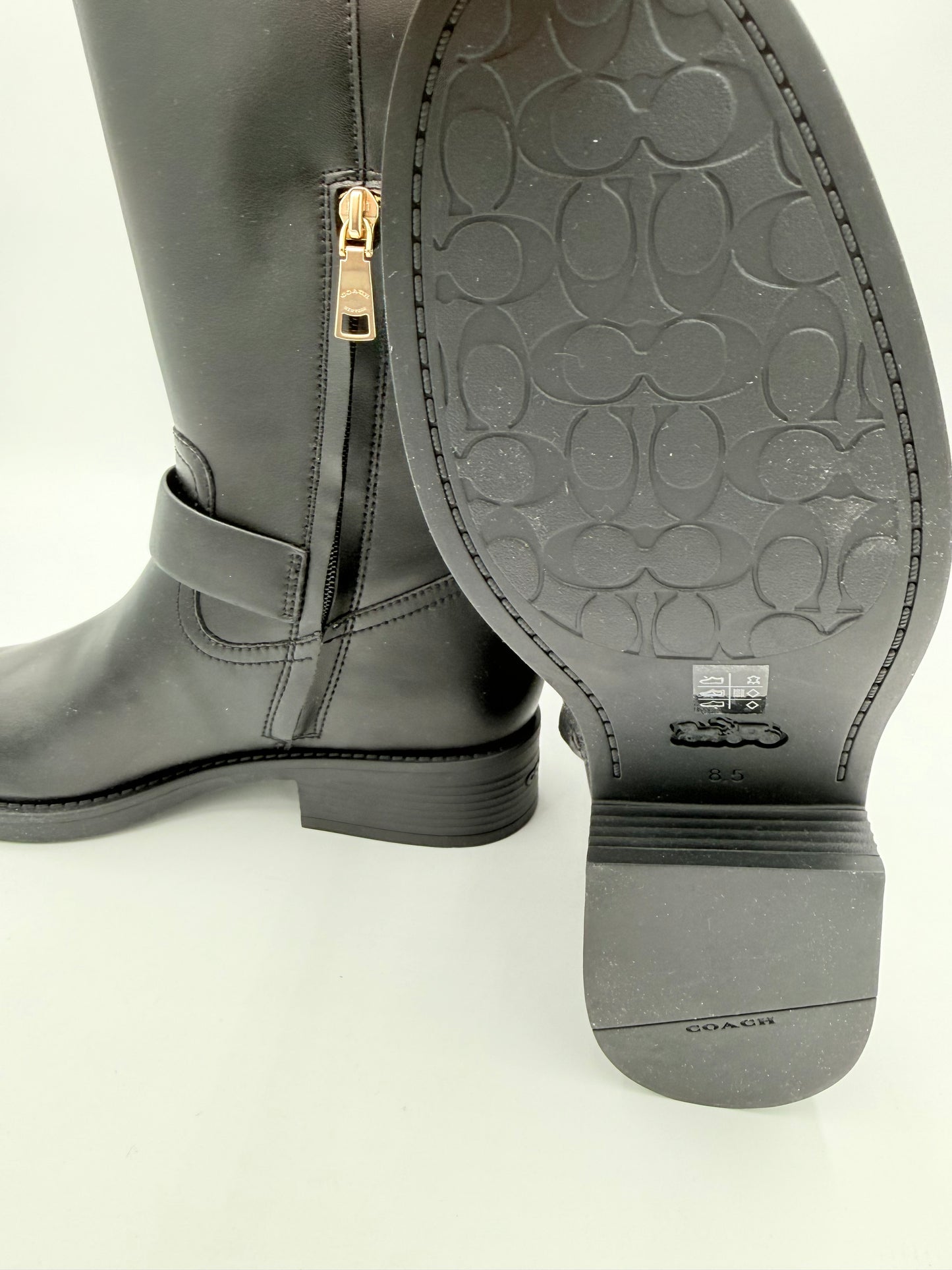 Boots Designer By Coach In Black, Size: 8.5