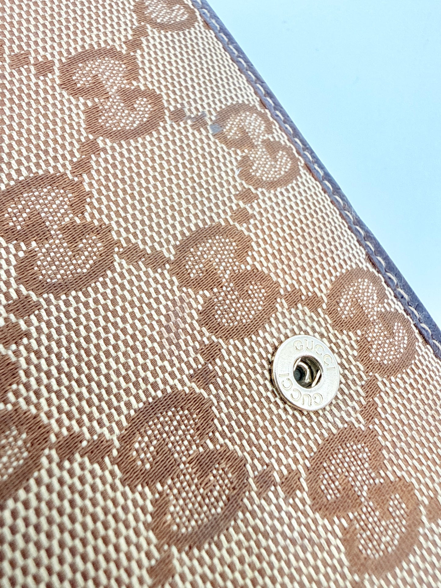 Wallet Luxury Designer By Gucci In Brown, Size:Large