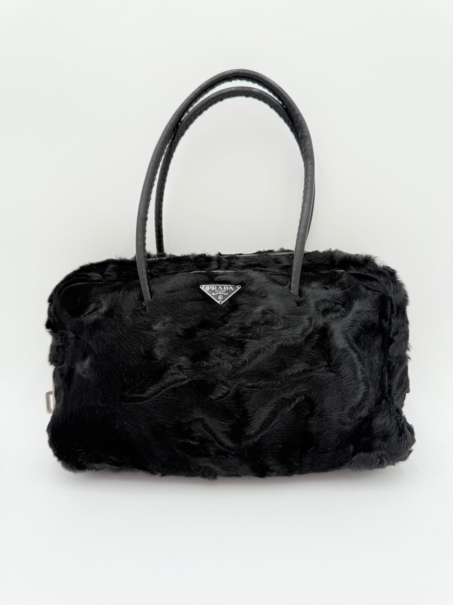 Handbag Luxury Designer By Prada In Black, Size:Small