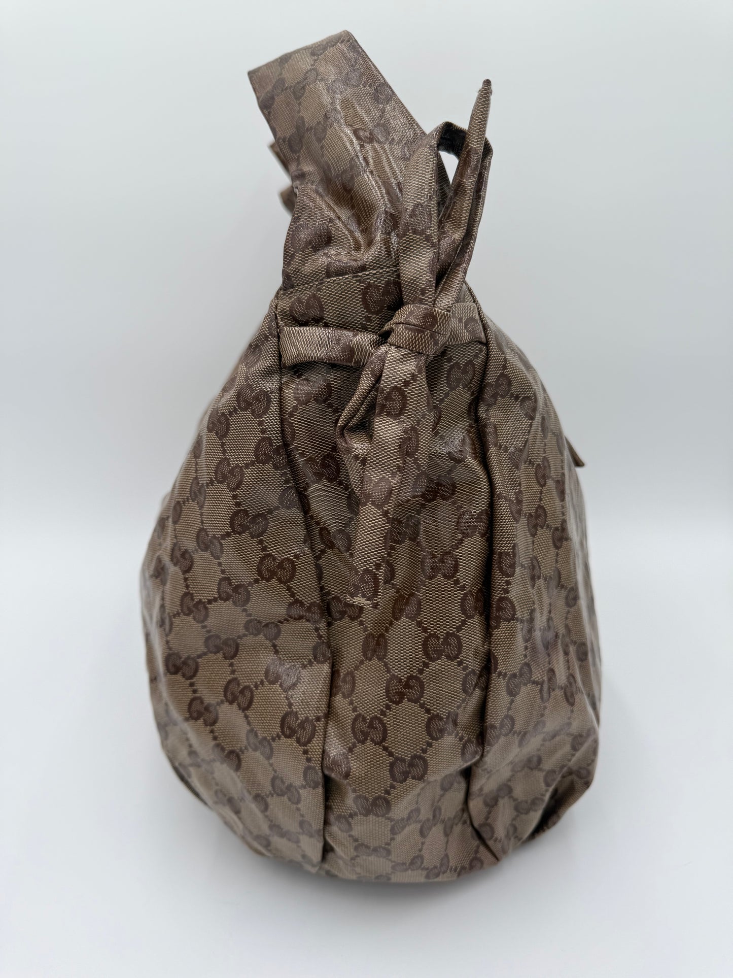 Handbag Luxury Designer By Gucci In Brown, Size:Large